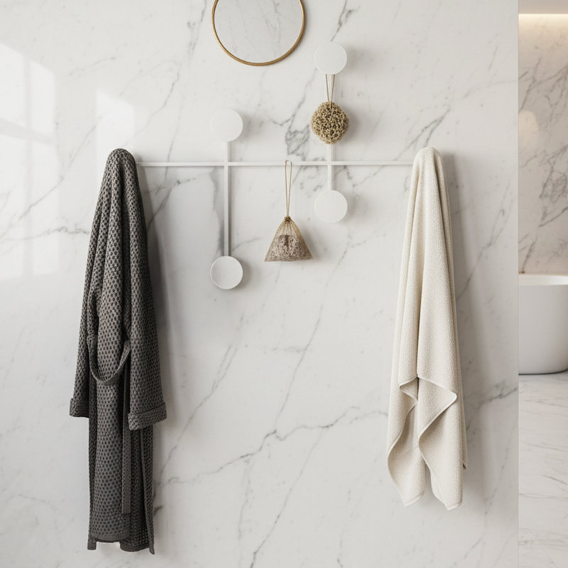 Portemanteaux mural Melise, Blanc
