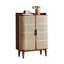 Meuble de rangement à double porte pratique en bois de frêne blanc rétro pour le salon et la chambre à coucher