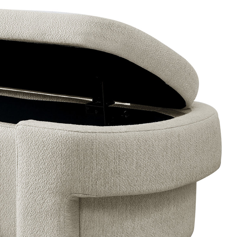 Banc de rangement rembourré Classic, Beige