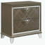 Table de chevet 2 tiroirs champagne foncé