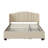 Upholstered Platform Bed With Wingback Headboard-1654800586