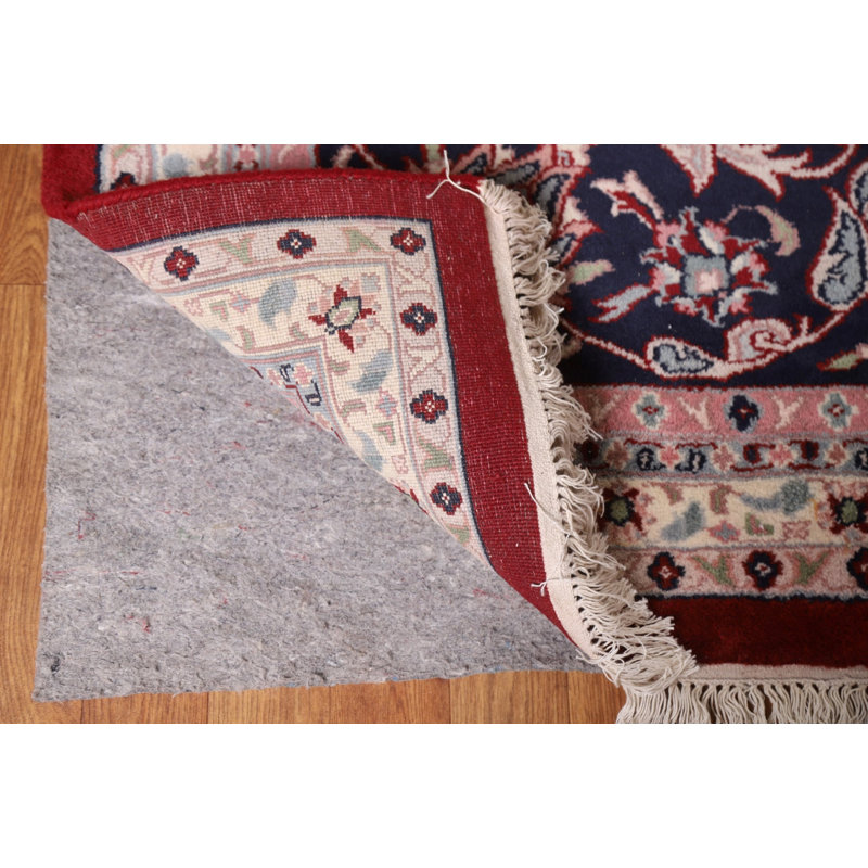 Tapis indien à motif floral All-Over Agra fabriqué à la main 12 x 18