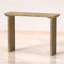 Console moderne en bois massif avec pieds cannelés - finition naturelle, table d'entrée pour vestibule ou couloir, style maison de campagne-1282222856