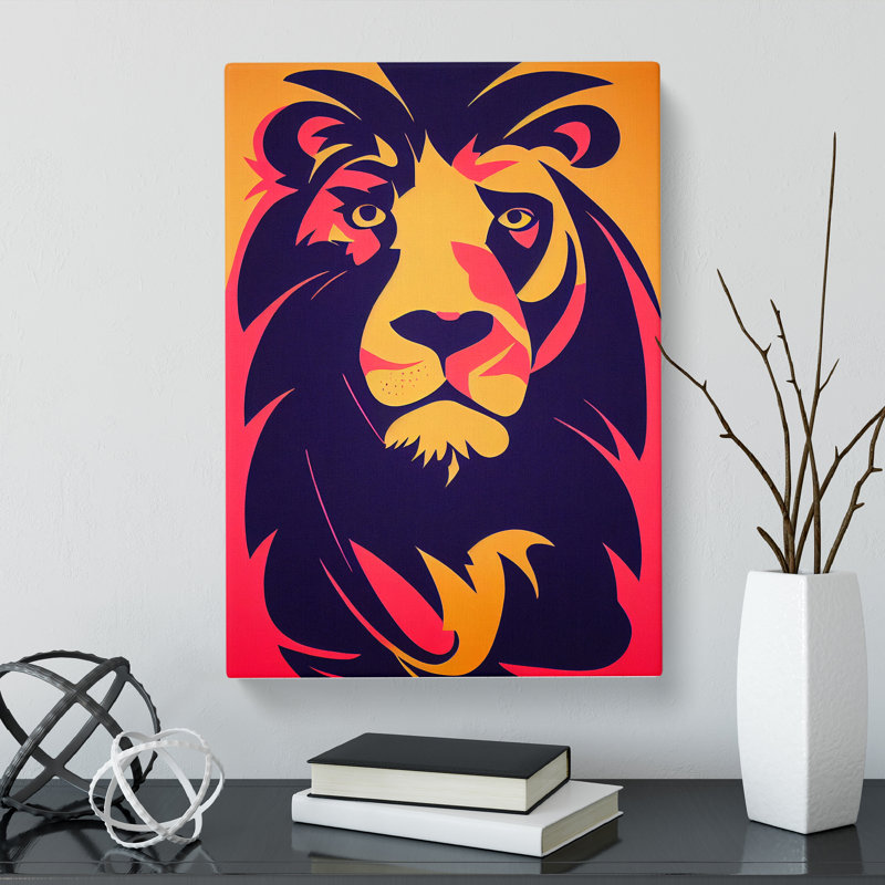 Lion Abstract Vol.3 - Wrapped Canvas, 76cm H x 50cm W x 3cm D