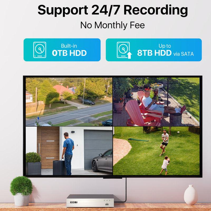 Système de caméra de sécurité 8CH 2MP DVR