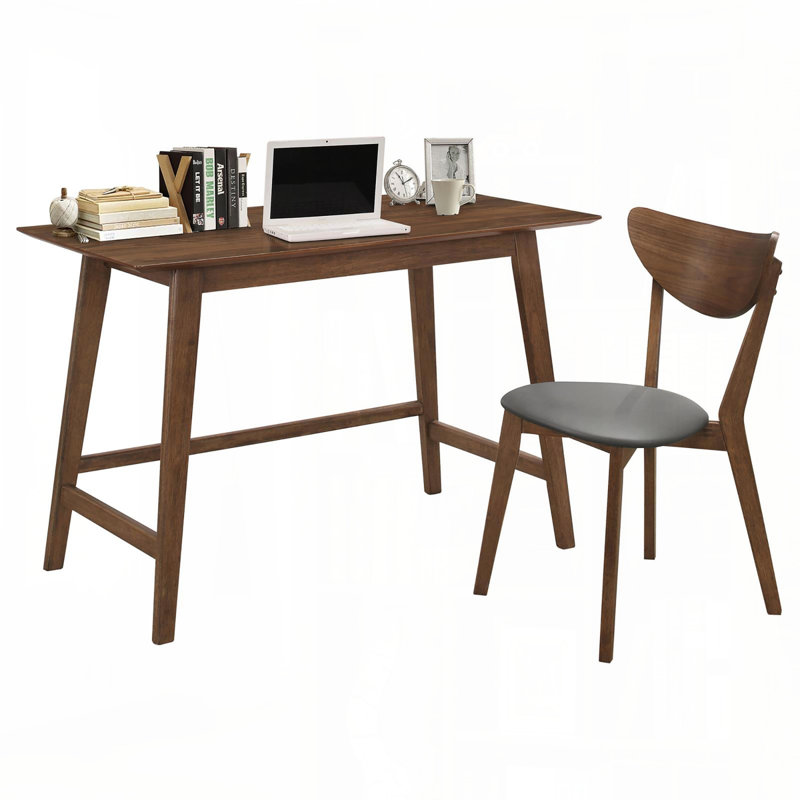 Ensemble de bureau d'écriture 2 pièces noyer