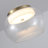 1 - Light Modern Gold Glass Height-Adjustable Kitchen Island Pendant