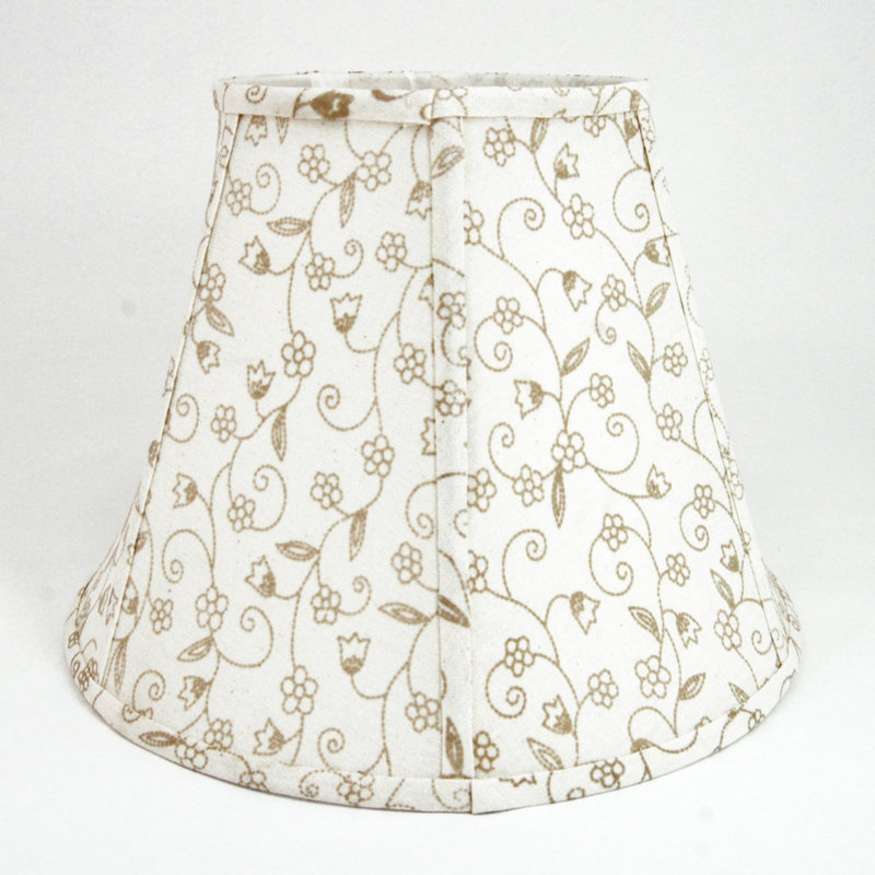 Abat-jour empire en coton blanc cassé Taupe