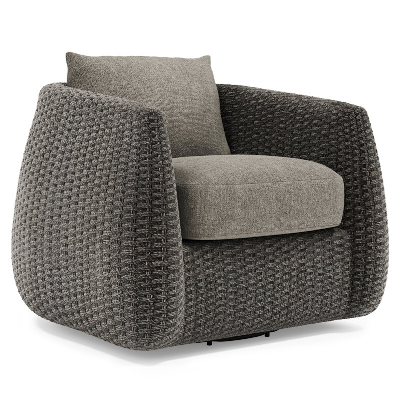 Bernhardt Sarene Outdoor Swivel Chair, Gray