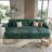 Modern 110" Corduroy U-Shaped Sleeper Sectional Sofa, 5-Seater, with Dual Storage Chaises and Pull-Out Bed, Green-1284041678