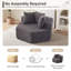 2 pièces - Fauteuil surdimensionné en chenille de 54 po avec coussins décoratifs-131181805