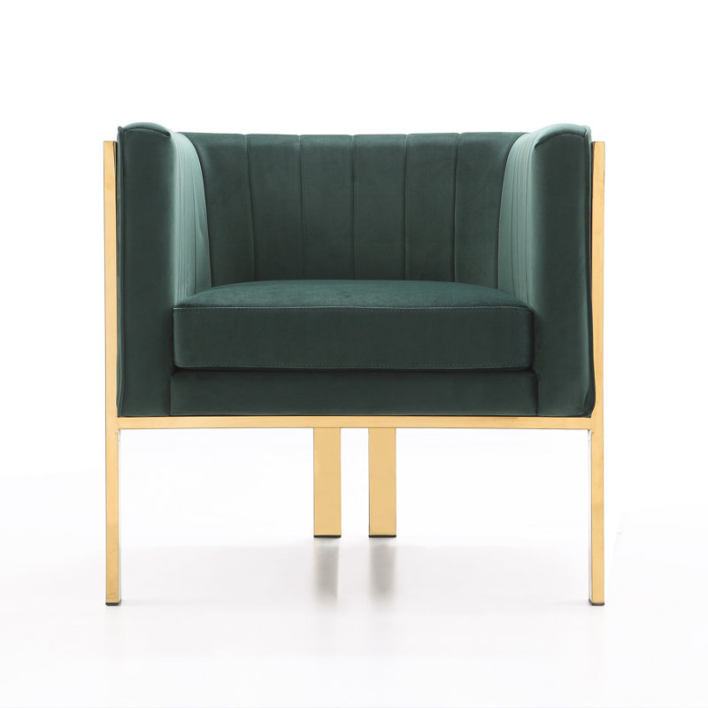 Fauteuil d'appoint rembourré en velours Paramount, YP6075-17