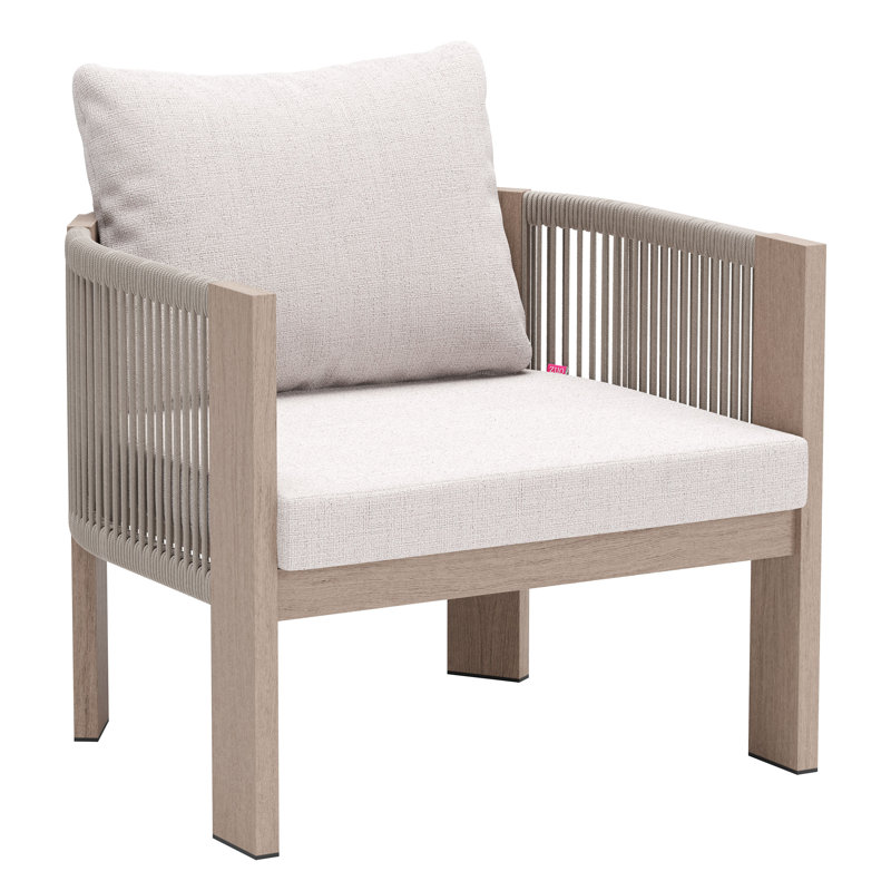 Chaise de patio avec coussins Leota