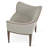 London Arm Wood Chair in Boucle Fabric
