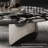 Italian round marble coffee table-110404649-110404650