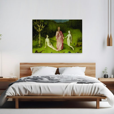 Left Panel Couple Detail From The Garden Of Earthly Delights Classic Surreal Abstract Landscape Nature Wall Art Print