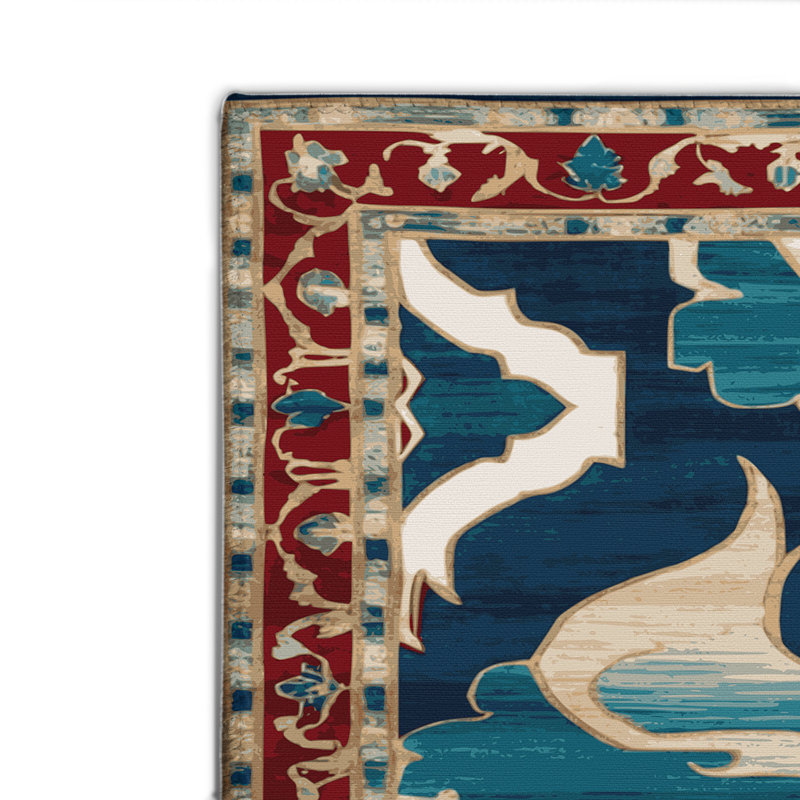 Tapis d'intérieur et d'extérieur mauve Persian, Rectangulaire 8 pi x 10 pi