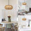 Luminaire suspendu 7,9 po, rotin, brun