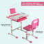 Ensemble de chaise de bureau 27,6 po Adio, rose-1238923408