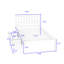 Lit plateforme simple avec tiroirs et rangement-111978728