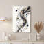 Art mural sur toile bleu et beige à formes géométriques flottantes-1180063850