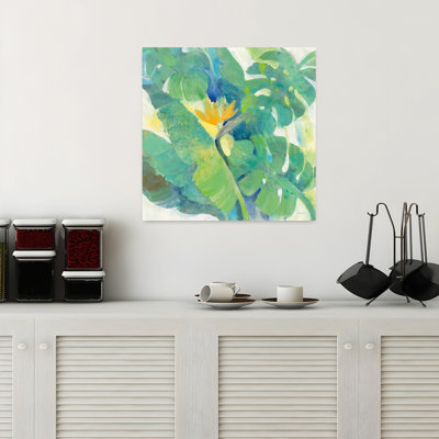 Paysage tropical abstrait, art de paysage tropical