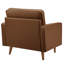 Fauteuil rembourré en cuir Vegan-105698015