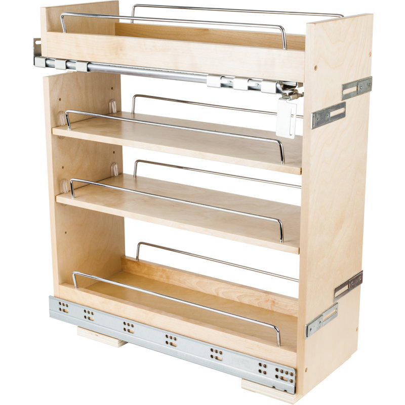 No Wiggle Base Cabinet Pullout with Premium Soft-close Concealed Undermount Slides, 24" H x 5" W x 22" D