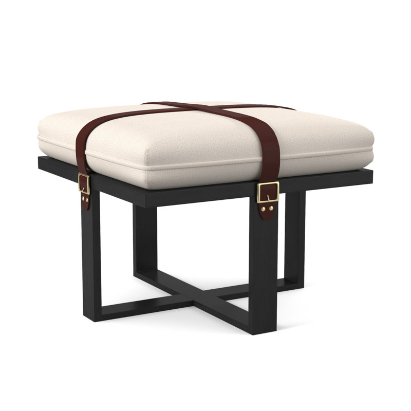 Repose-pieds à boucle, Espresso, 100% polyester ivoire Venise