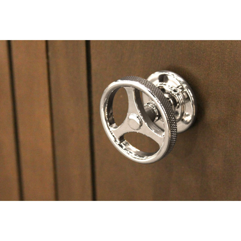 Industrial Circle Knob, Polished Nickel