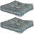 Outdoor Patio 20" x 20" Square Tufted Seat Cushion Set - Neutral Abstract-1843591832