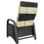 Fauteuil inclinable d'extérieur moderne avec repose-pieds réglable et table pratique