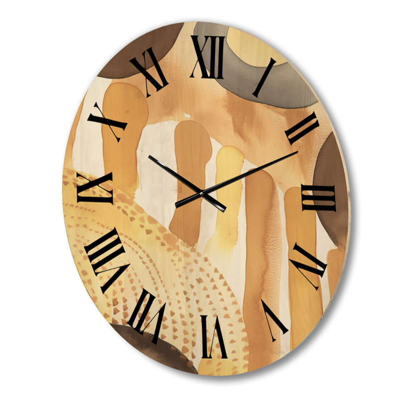 Horloge murale en bois massif Tyngsborough, Grand