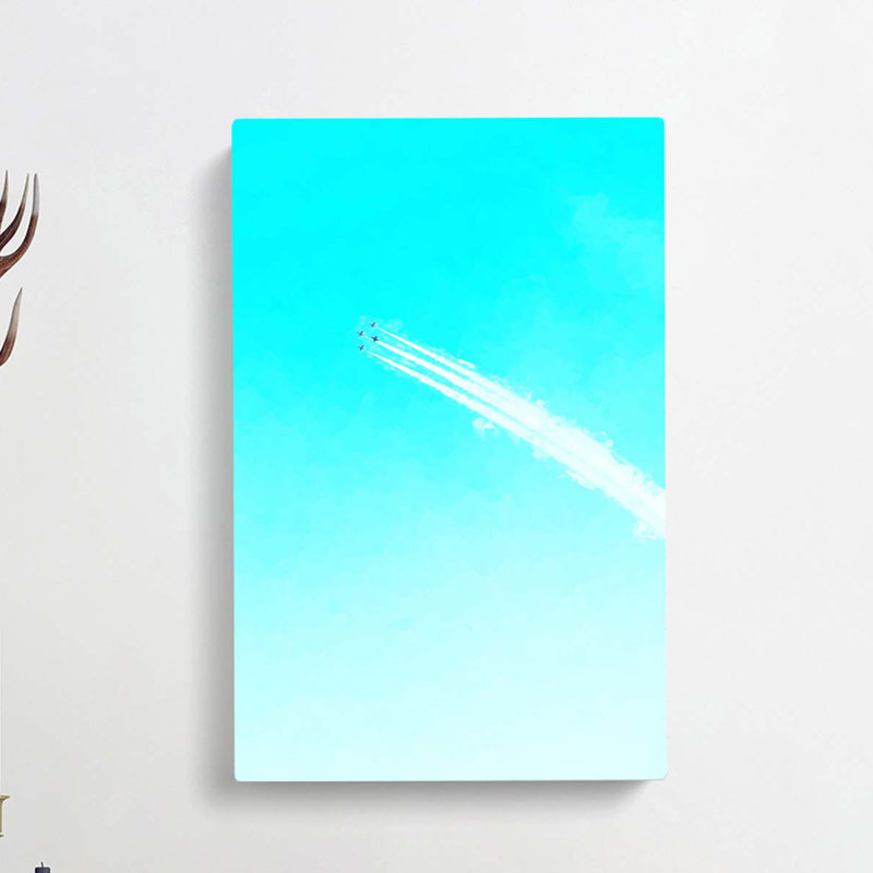 Plane Trails In The Sky In Abstract - Wrapped Canvas, 50cm H x 35cm W x 3cm D
