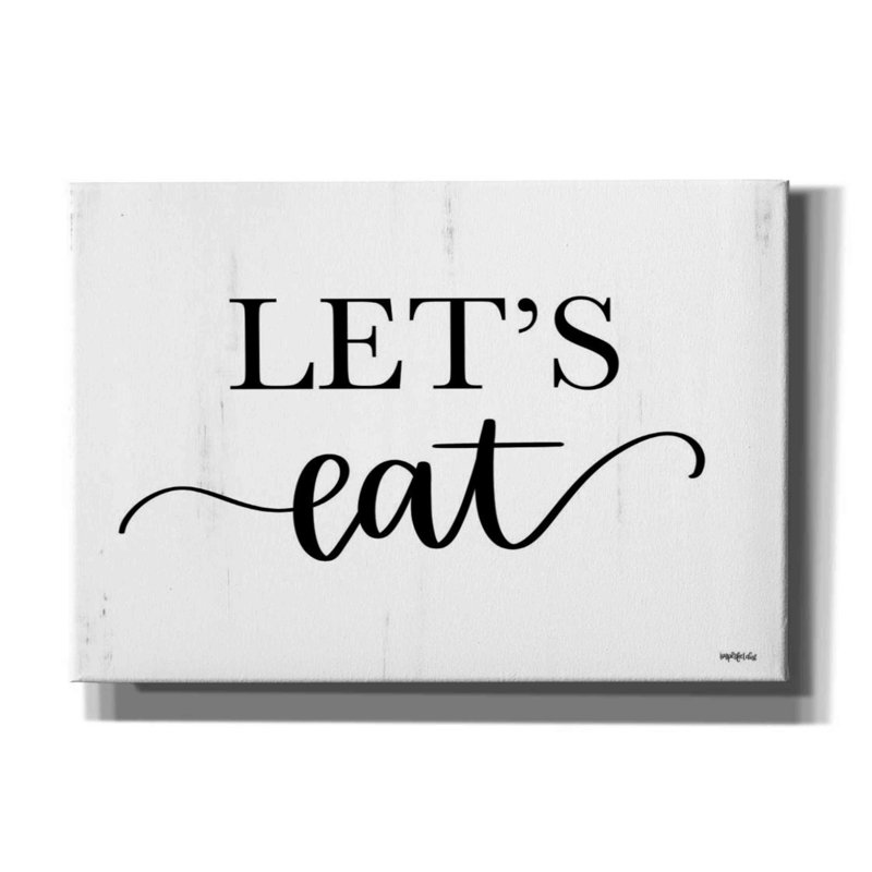 «Let's Eat» par Imperfect Dust, art mural sur toile, H 18 po x l 26 po x P 0,75 po
