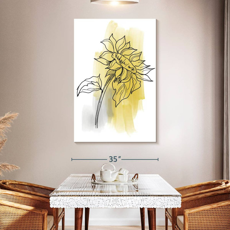 Harnek botanique en gris I, H 51 po x l 34 po
