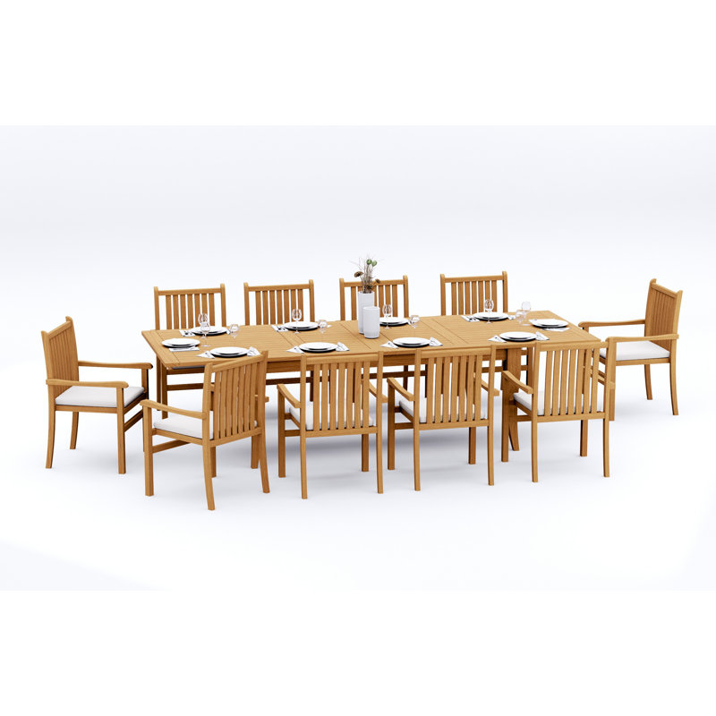 Cahyo Outdoor - Piece Teak Dining Set, 10