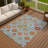 Machine Washable Indoor/Outdoor Mattera ACN2288 Damask Rug-1078646304