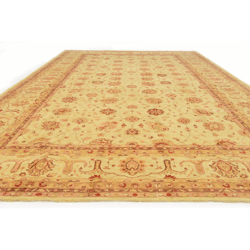 Tapis de surface en laine 15 pi 1 po x 23 pi 8 po noué la à la main one-of-kind Huntingdon