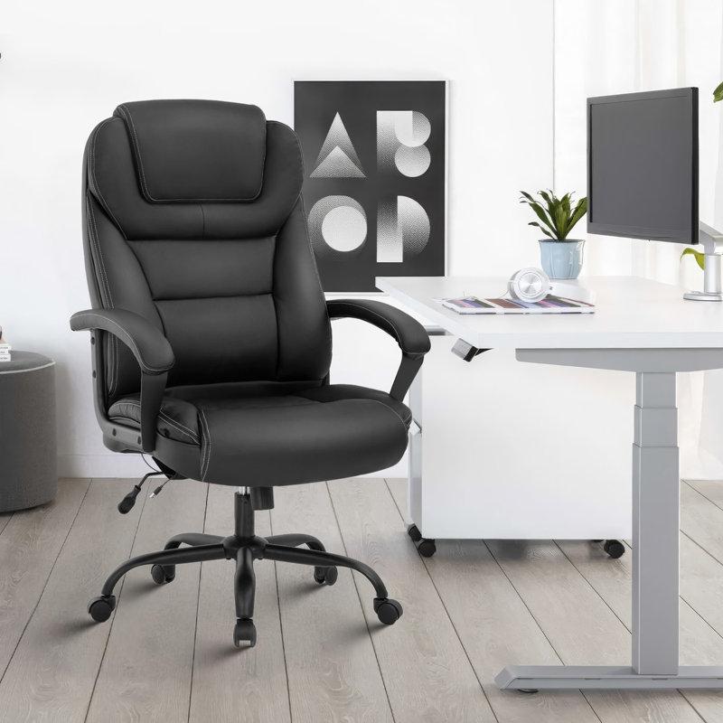 Fauteuil de bureau ergonomique Big and Tall, Noir, noir, noir, noir
