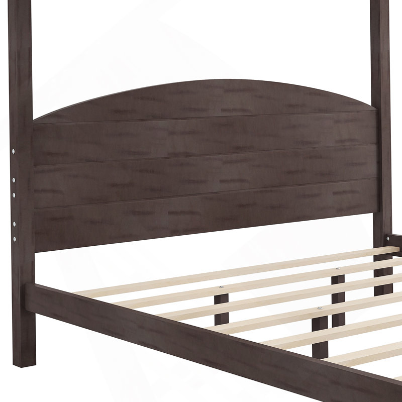 Lit plateforme avec tête de lit et pieds de support CaNopy