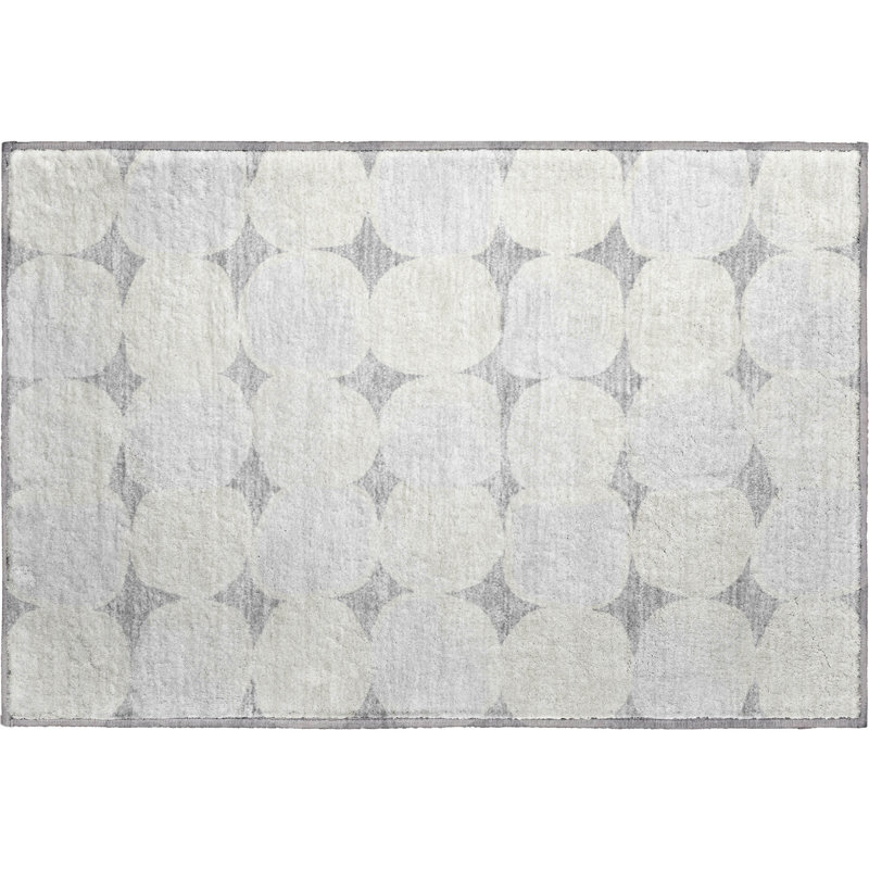 Premium Machine Washable Prisco Gray Rug, Rectangle 1'8" x 2'6"