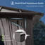 Pavillon de jardin à toit rigide en acier avec rideau et filet 20 x 12 SUNJoy Kingston - Poteaux en aluminium brun-120193499-120193500