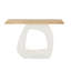 Console en bois Cole and Grey en forme de O avec plateau brun clair