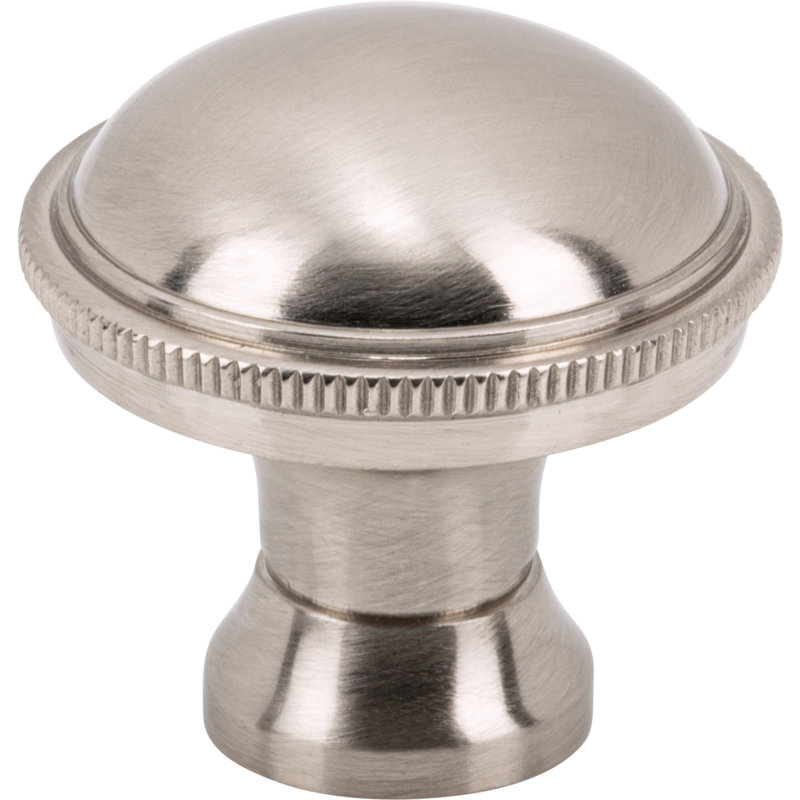 Purity 1 1/8" Diameter Round Knob, Brushed Satin Nickel
