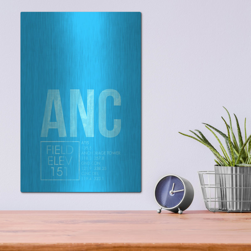 ANC ATC par O8, art mural en métal, H 16 po x l 12 po