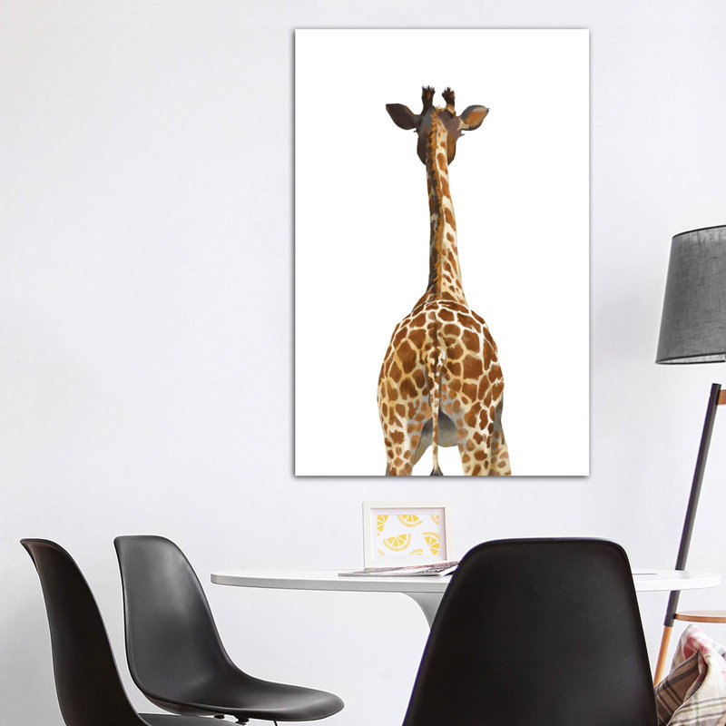 Art girafe bout à bout, H 60 po x l 40po x P 1,5 po, Toile tendue