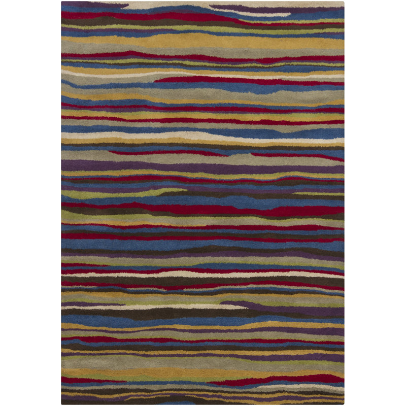 Tapis zone rayée templos, 5 pi x 7 pi
