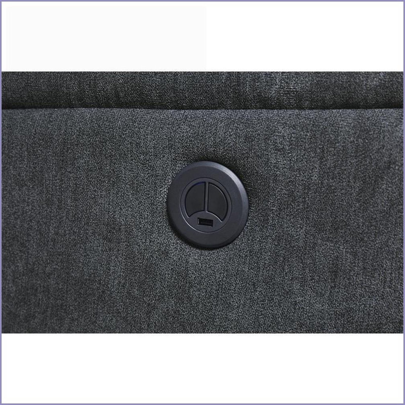 Fauteuils inclinables | Fauteuil inclinable électrique avec contrôle facile | Siège compact compact | Tissu gris foncé, Noir