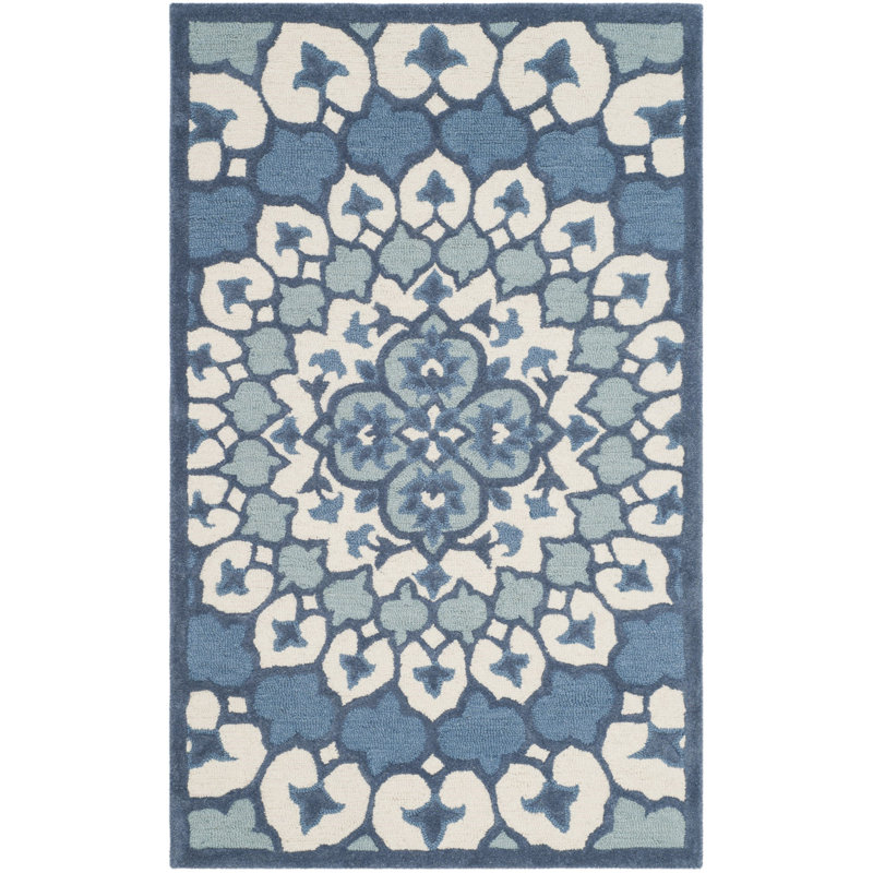 Miu Hand Tufted Wool Geometric Rug, Rectangle 3' X 5'